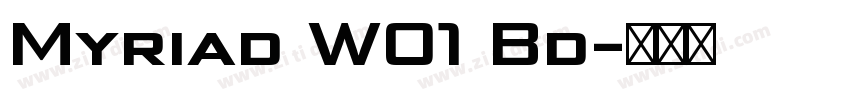 Myriad W01 Bd字体转换